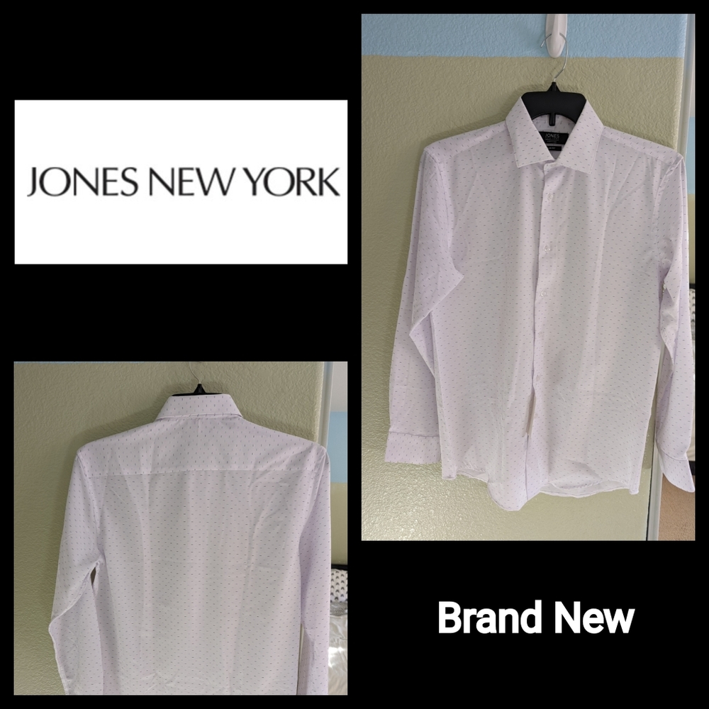 🆕 JONES NEW YORK Dress Shirt Slim Fit